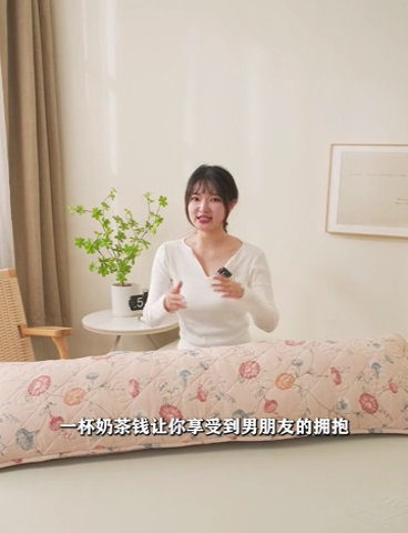 91家纺网 家纺一手货源 找家纺 梦舒羽 2025新款水洗棉麻单人夹棉枕头套大豆纤维双人枕套 牵牛花