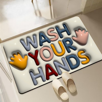 91家纺网 家纺一手货源 找家纺 卡初 2023新款膨胀硅藻泥系列地垫风格1 膨胀气泡-洗手手