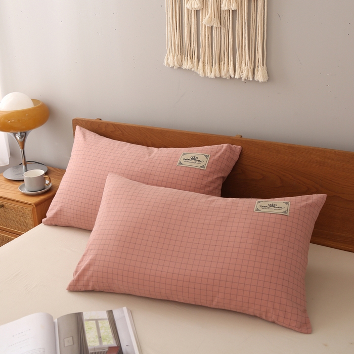 91家纺网 家纺一手货源 找家纺 （总）锦绣万家 2023新款色织水洗棉格子枕套