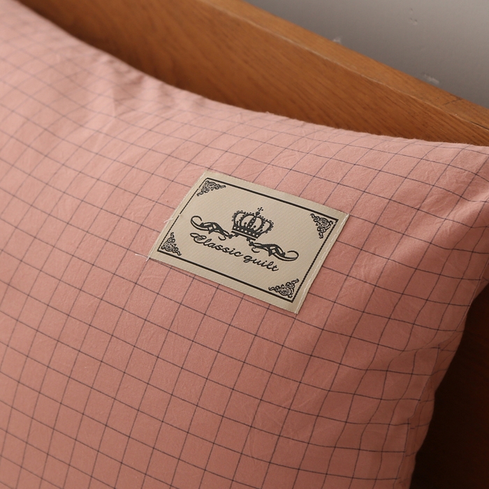 91家纺网 家纺一手货源 找家纺 （总）锦绣万家 2023新款色织水洗棉格子枕套