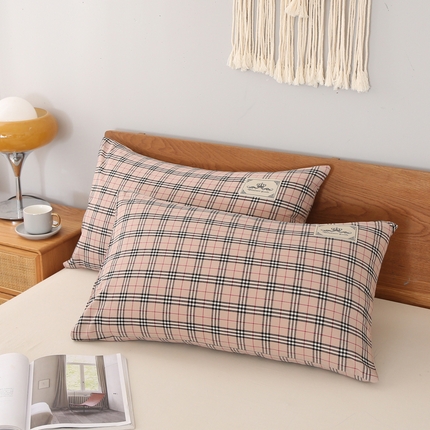 91家纺网 家纺一手货源 找家纺 （总）锦绣万家 2023新款色织水洗棉格子枕套