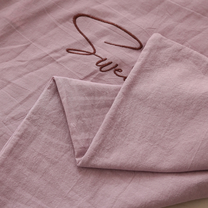 91家纺网 家纺一手货源 找家纺 锦绣万家  2023新款色织水洗棉绣花枕套 桃子