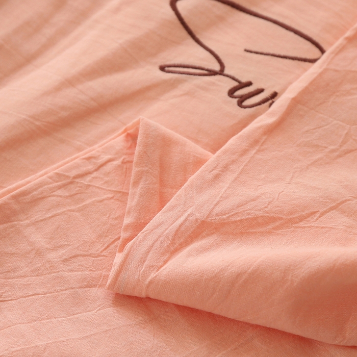 91家纺网 家纺一手货源 找家纺 锦绣万家2023新款色织水洗棉绣花双人枕套 水洗棉绣花胡萝卜