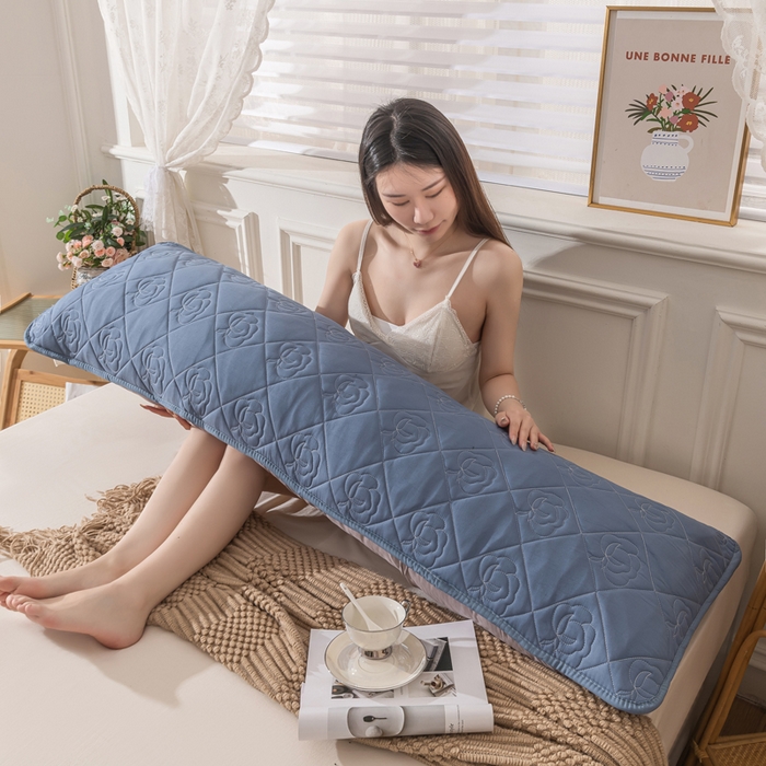 91家纺网 家纺一手货源 找家纺 梦舒羽 2025新款水洗棉麻单人夹棉枕头套大豆纤维双人枕套 宾利兰