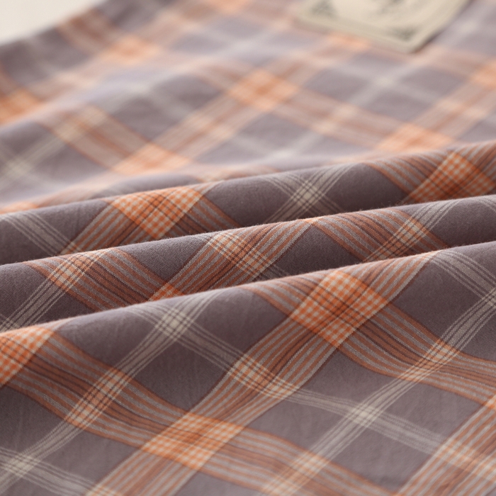 91家纺网 家纺一手货源 找家纺 锦绣万家2023新款色织水洗棉格子双人枕套 简格灰