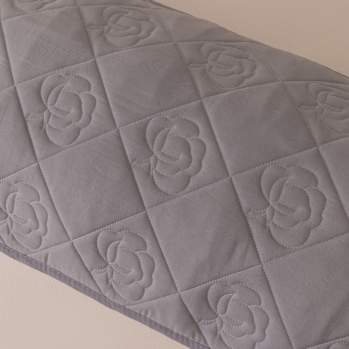 91家纺网 家纺一手货源 找家纺 梦舒羽  2025新款水洗棉麻单人夹棉枕头套大豆纤维双人枕套 月灰