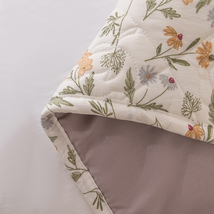 91家纺网 家纺一手货源 找家纺 梦舒羽 2025新款水洗棉麻单人夹棉枕头套大豆纤维双人枕套 小碎花