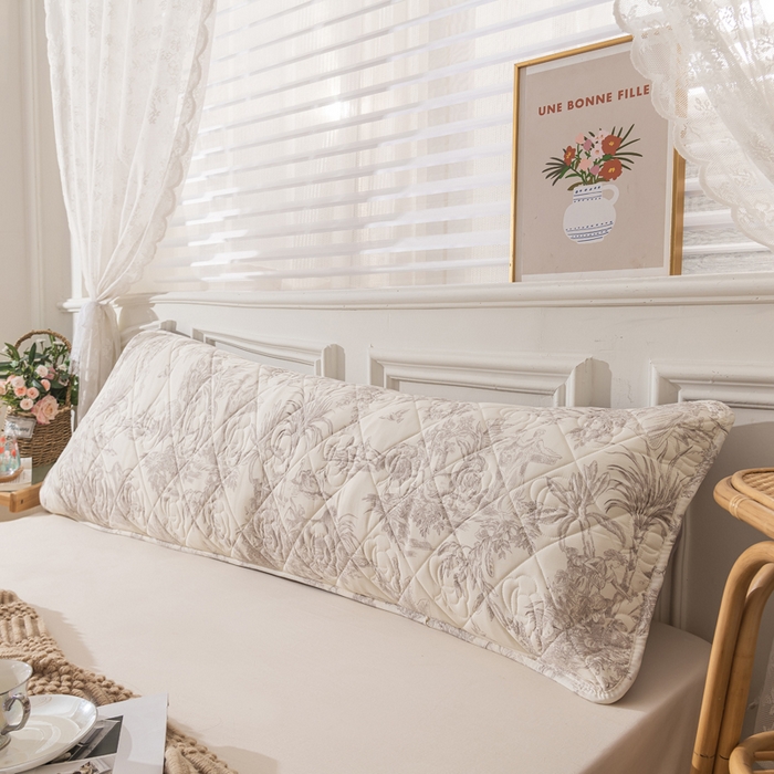 91家纺网 家纺一手货源 找家纺 梦舒羽  2025新款水洗棉麻单人夹棉枕头套大豆纤维双人枕套 逐风