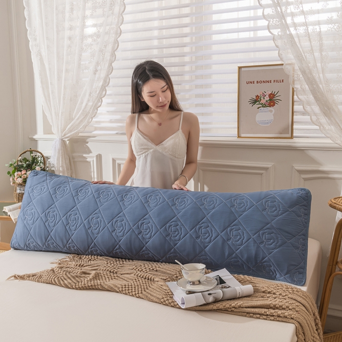 91家纺网 家纺一手货源 找家纺 梦舒羽 2025新款水洗棉麻单人夹棉枕头套大豆纤维双人枕套 宾利兰