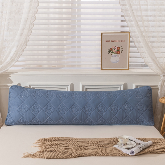 91家纺网 家纺一手货源 找家纺 梦舒羽 2025新款水洗棉麻单人夹棉枕头套大豆纤维双人枕套 宾利兰