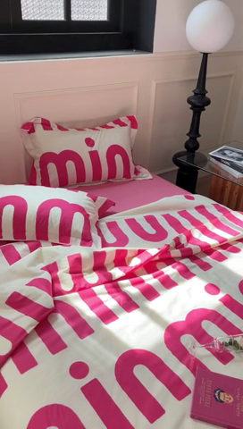 91家纺网 家纺一手货源 找家纺 柚子YOUTH 2023新款全棉夏被四件套 粉色回忆