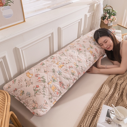 梦舒羽 2025新款水洗棉麻单人夹棉枕头套大豆纤维双人枕套 花中鹿