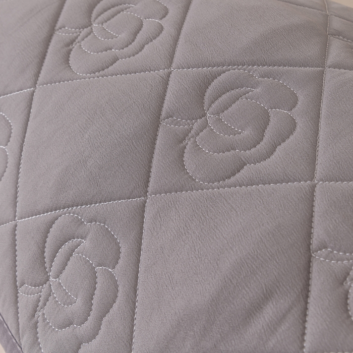 91家纺网 家纺一手货源 找家纺 梦舒羽  2025新款水洗棉麻单人夹棉枕头套大豆纤维双人枕套 月灰