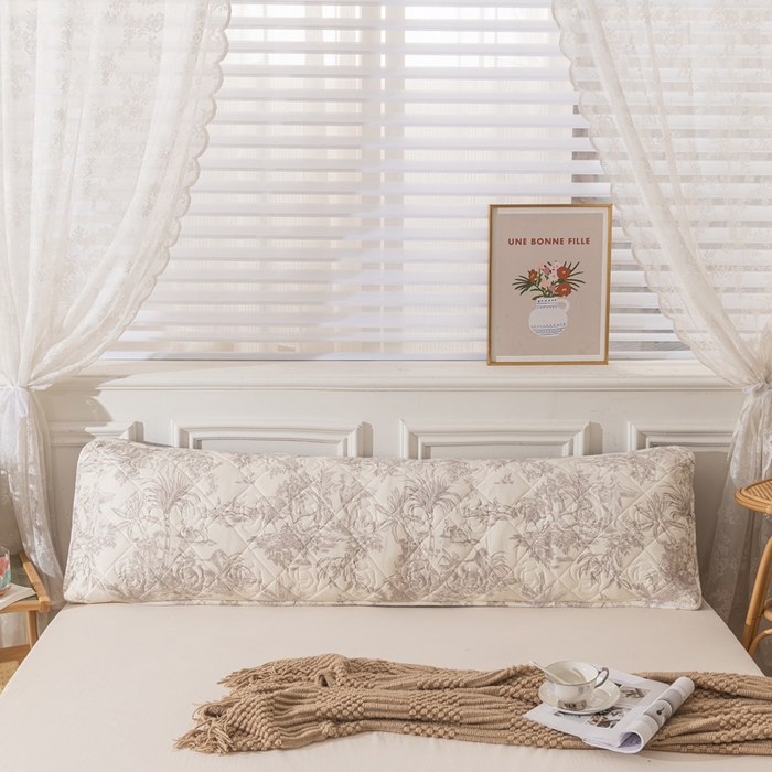 91家纺网 家纺一手货源 找家纺 梦舒羽  2025新款水洗棉麻单人夹棉枕头套大豆纤维双人枕套 逐风