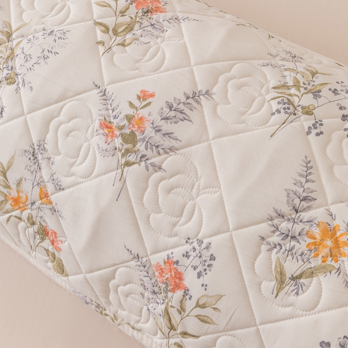 91家纺网 家纺一手货源 找家纺 梦舒羽 2025新款水洗棉麻单人夹棉枕头套大豆纤维双人枕套 花海