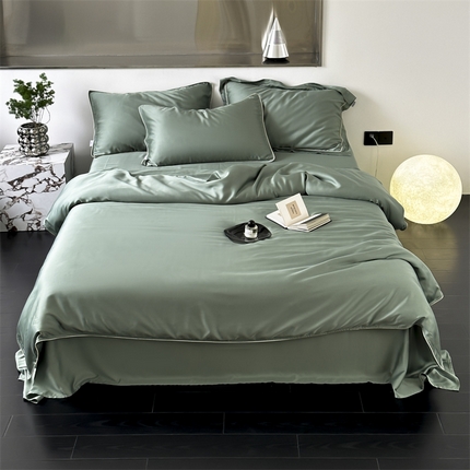 91家纺网 家纺一手货源 找家纺 （总）三味舒屋 2024新款60支兰精天丝纯色四件套