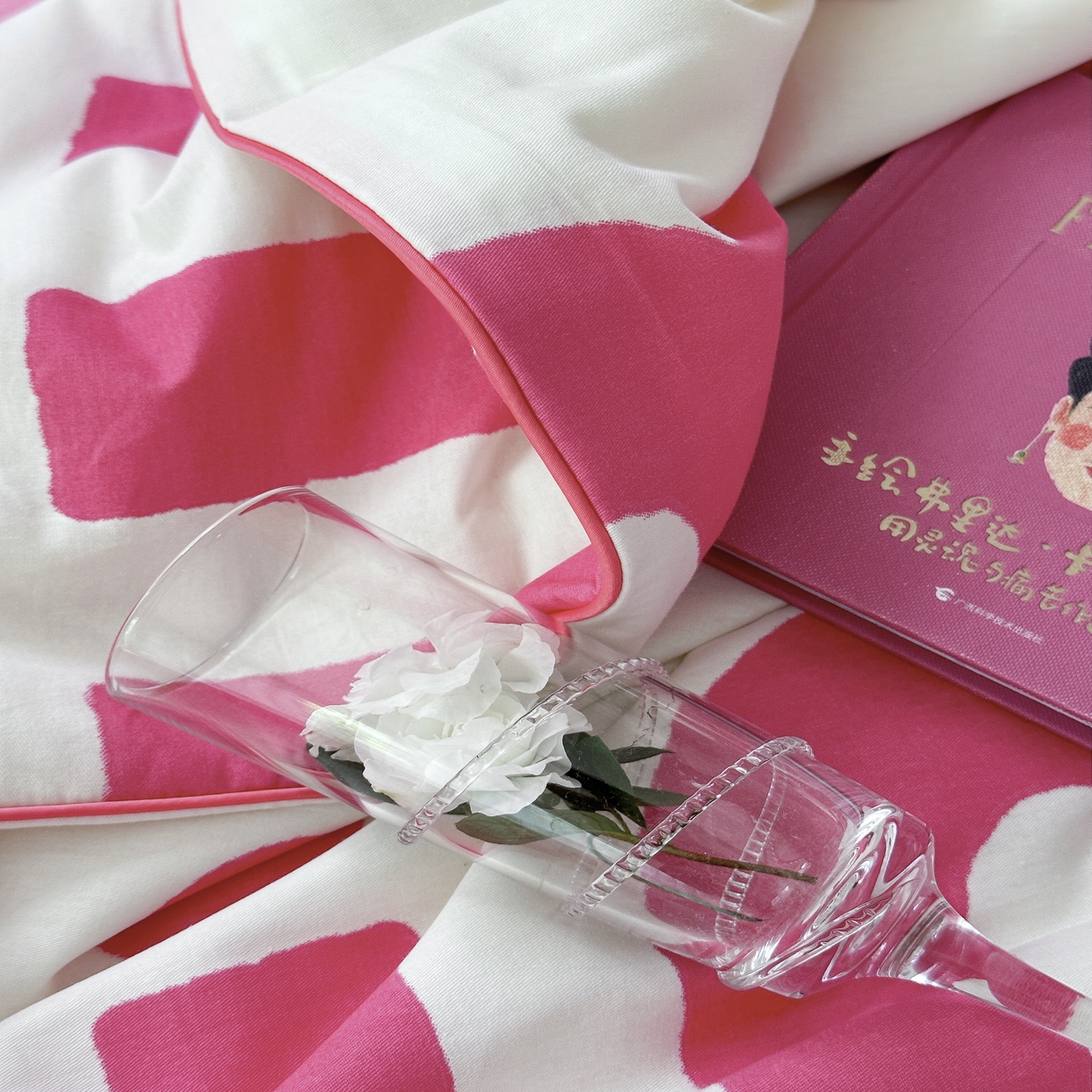 91家纺网 家纺一手货源 找家纺 柚子YOUTH 2023新款全棉夏被四件套 粉色回忆