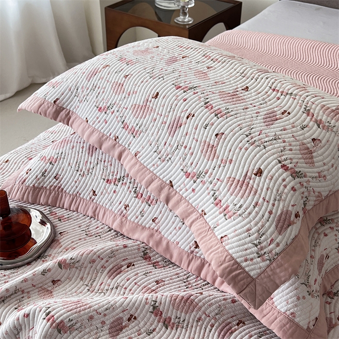 91家纺网 家纺一手货源 找家纺 汇庭 2023新款雅丝床盖三件套 雅典女孩