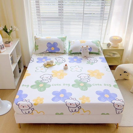 芃成家纺 2023新款全棉13070单床笠 花园乐宠