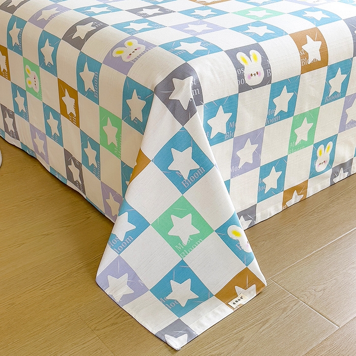 91家纺网 家纺一手货源 找家纺 芃成家纺 2023新款全棉老粗布床单 心心相印