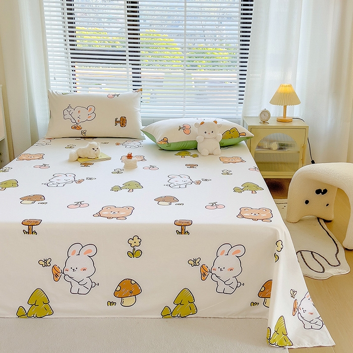 91家纺网 家纺一手货源 找家纺 芃成家纺 2023新款全棉13070单床单 动物世界