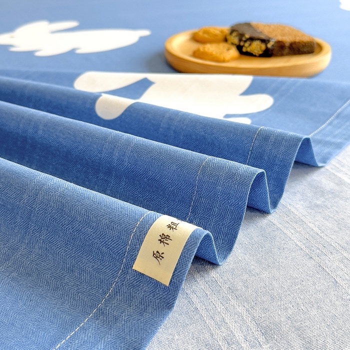 91家纺网 家纺一手货源 找家纺 芃成家纺 2023新款全棉老粗布床单 小兔乖乖