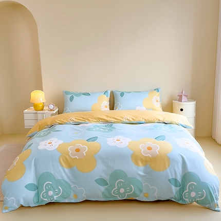 芃成家纺 2023新款全棉13070四件套 春天里 蓝