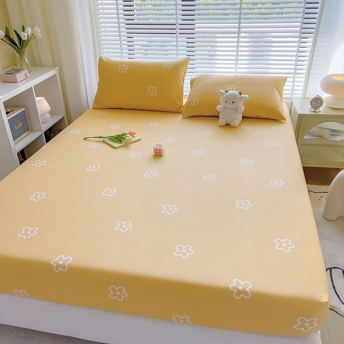 91家纺网 家纺一手货源 找家纺 芃成家纺 2023新款全棉13070单床笠 小黄花