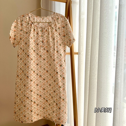 91家纺网 家纺一手货源 找家纺 源启生活 2023新款夏季双层纱睡裙 小美好