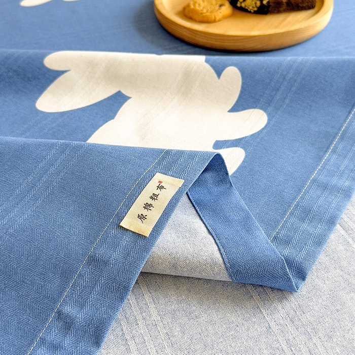 91家纺网 家纺一手货源 找家纺 芃成家纺 2023新款全棉老粗布床单 小兔乖乖