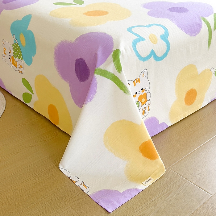 91家纺网 家纺一手货源 找家纺 芃成家纺 2023新款全棉老粗布床单 心语