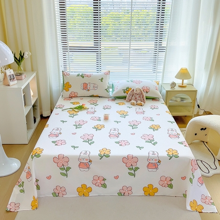 芃成家纺 2023新款全棉13070单床单 时尚小兔