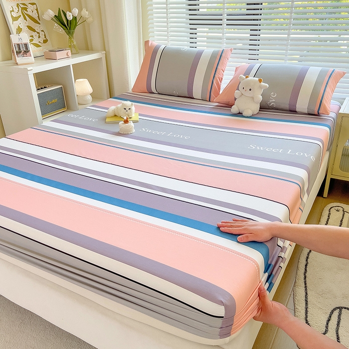 91家纺网 家纺一手货源 找家纺 芃成家纺 2023新款全棉13070单床笠 时尚之约