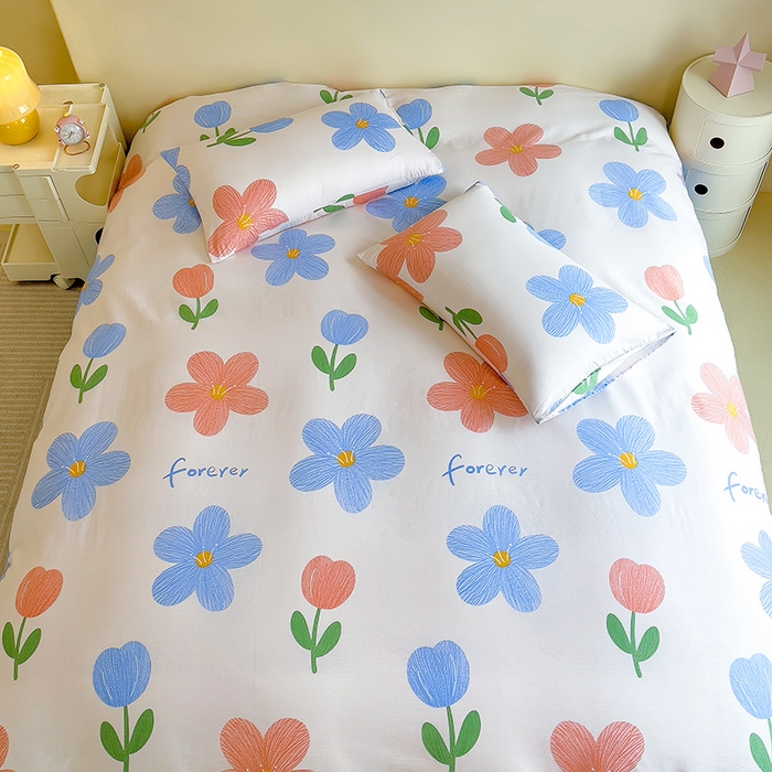 91家纺网 家纺一手货源 找家纺 芃成家纺2023新款全棉13070四件套 花满庭