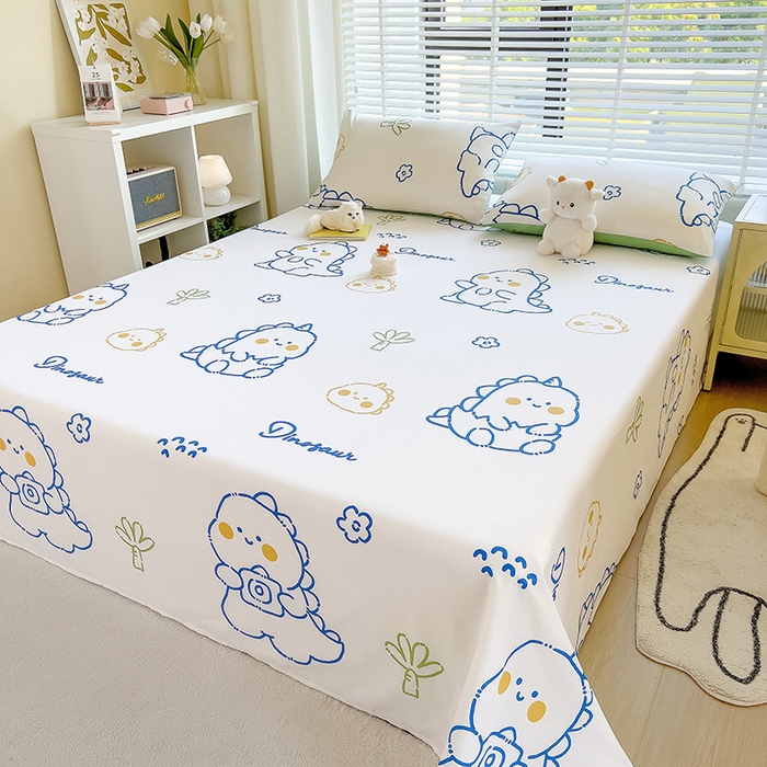 91家纺网 家纺一手货源 找家纺 芃成家纺 2023新款全棉13070单床单 小恐龙