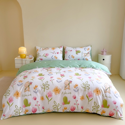 芃成家纺 2023新款全棉13070四件套 小园丁