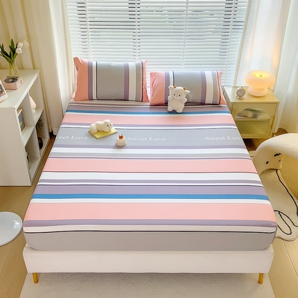 91家纺网 家纺一手货源 找家纺 芃成家纺 2023新款全棉13070单床笠 时尚之约