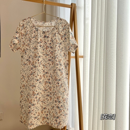 91家纺网 家纺一手货源 找家纺 源启生活 2023新款夏季双层纱睡裙 花恋