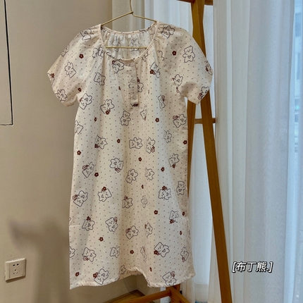 91家纺网 家纺一手货源 找家纺 （总）源启生活 2023新款夏季双层纱睡裙