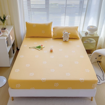 91家纺网 家纺一手货源 找家纺 芃成家纺 2023新款全棉13070单床笠 小黄花