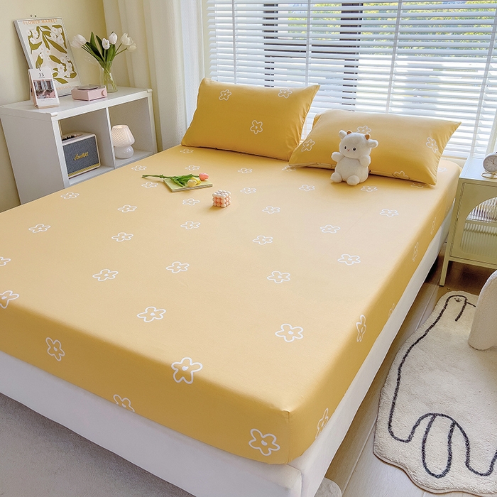 91家纺网 家纺一手货源 找家纺 芃成家纺 2023新款全棉13070单床笠 小黄花