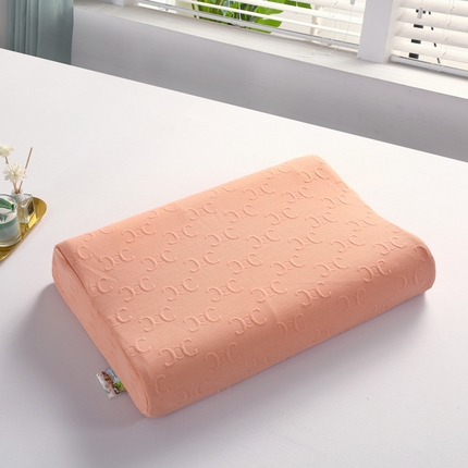佳梦达 2023新款全棉空气层记忆棉乳胶枕头枕芯（系列一）-乳胶枕 按摩颗粒款40*60cm/只橙色（含内外套）