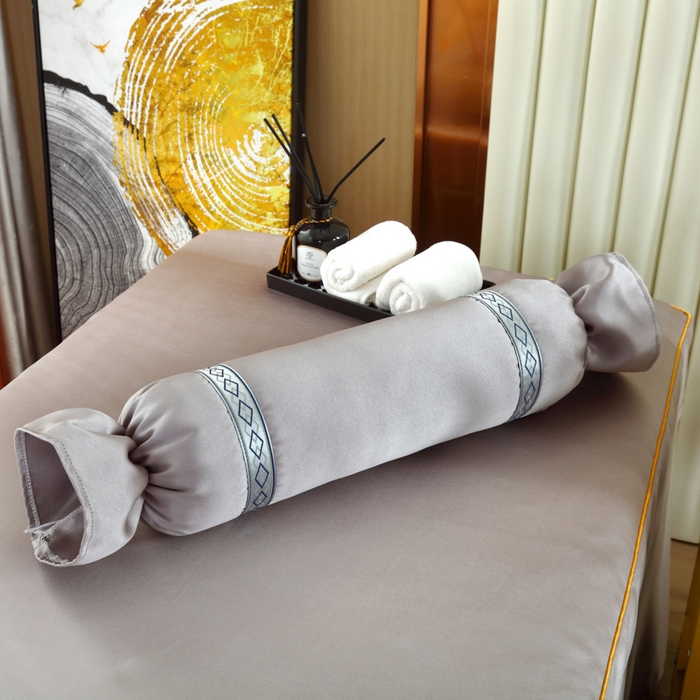 91家纺网 家纺一手货源 找家纺 莉人坊 2023新款贵妃缎按摩床床罩系列 逃之夭夭灰色