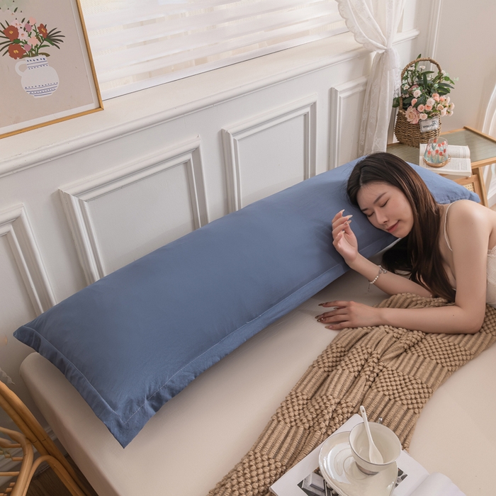 91家纺网 家纺一手货源 找家纺 梦舒羽 2025新款水洗棉麻单人枕头套亲肤双人枕套 宾利兰