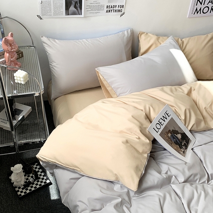 91家纺网 家纺一手货源 找家纺 （总）芷凡家纺 2023新款水洗磨毛双拼四件套