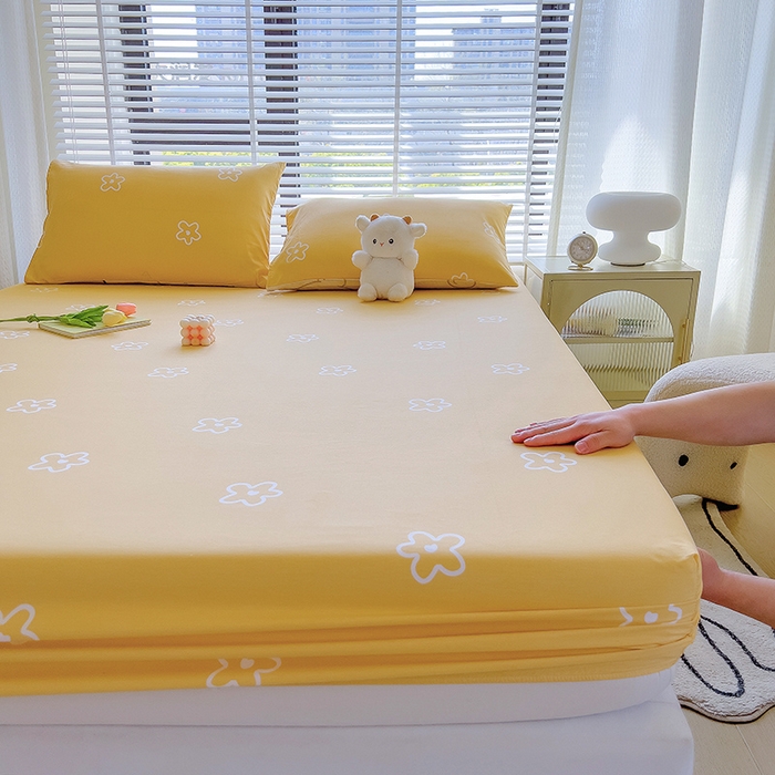 91家纺网 家纺一手货源 找家纺 芃成家纺 2023新款全棉13070单床笠 小黄花