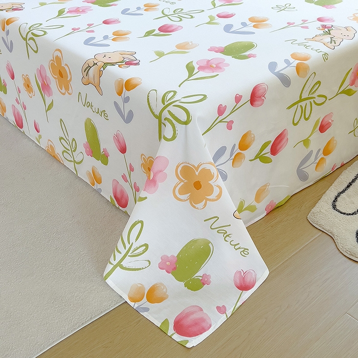 91家纺网 家纺一手货源 找家纺 芃成家纺 2023新款全棉13070单床单 小园丁