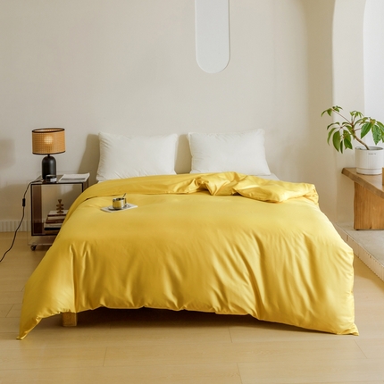 91家纺网 家纺一手货源 找家纺 富瑞阁 2024新款100支全棉单品系列被套 金秋黄