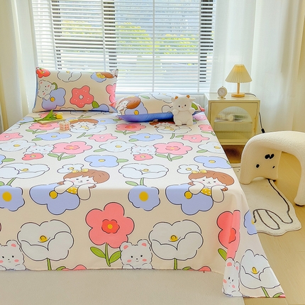 芃成家纺 2023新款全棉13070单床单 可爱女孩