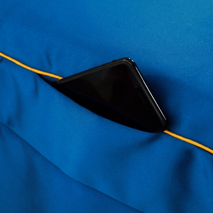 91家纺网 家纺一手货源 找家纺 莉人坊 2023新款贵妃缎按摩床床罩系列 逃之夭夭宝蓝